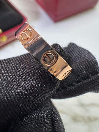 CARTIER Love 玫瑰金 單鑽戒指