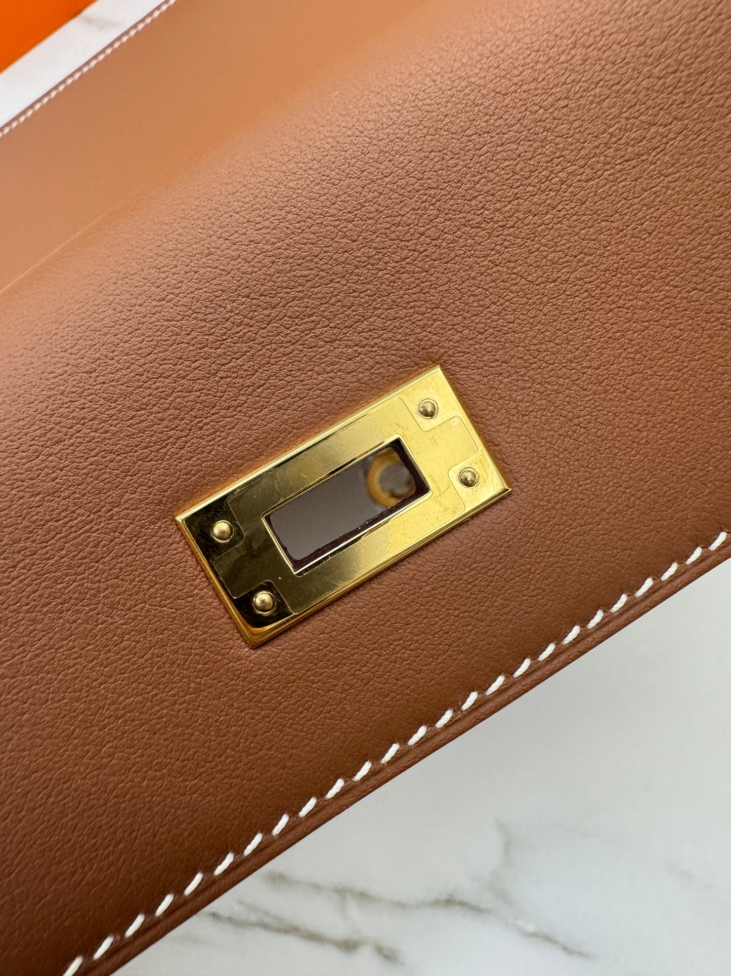 HERMES Kelly Danse 金棕色金扣 Swift Gold GHW