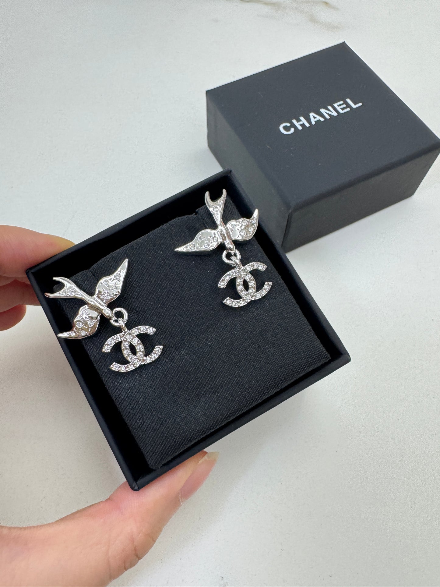 CHANEL 25S燕子耳環