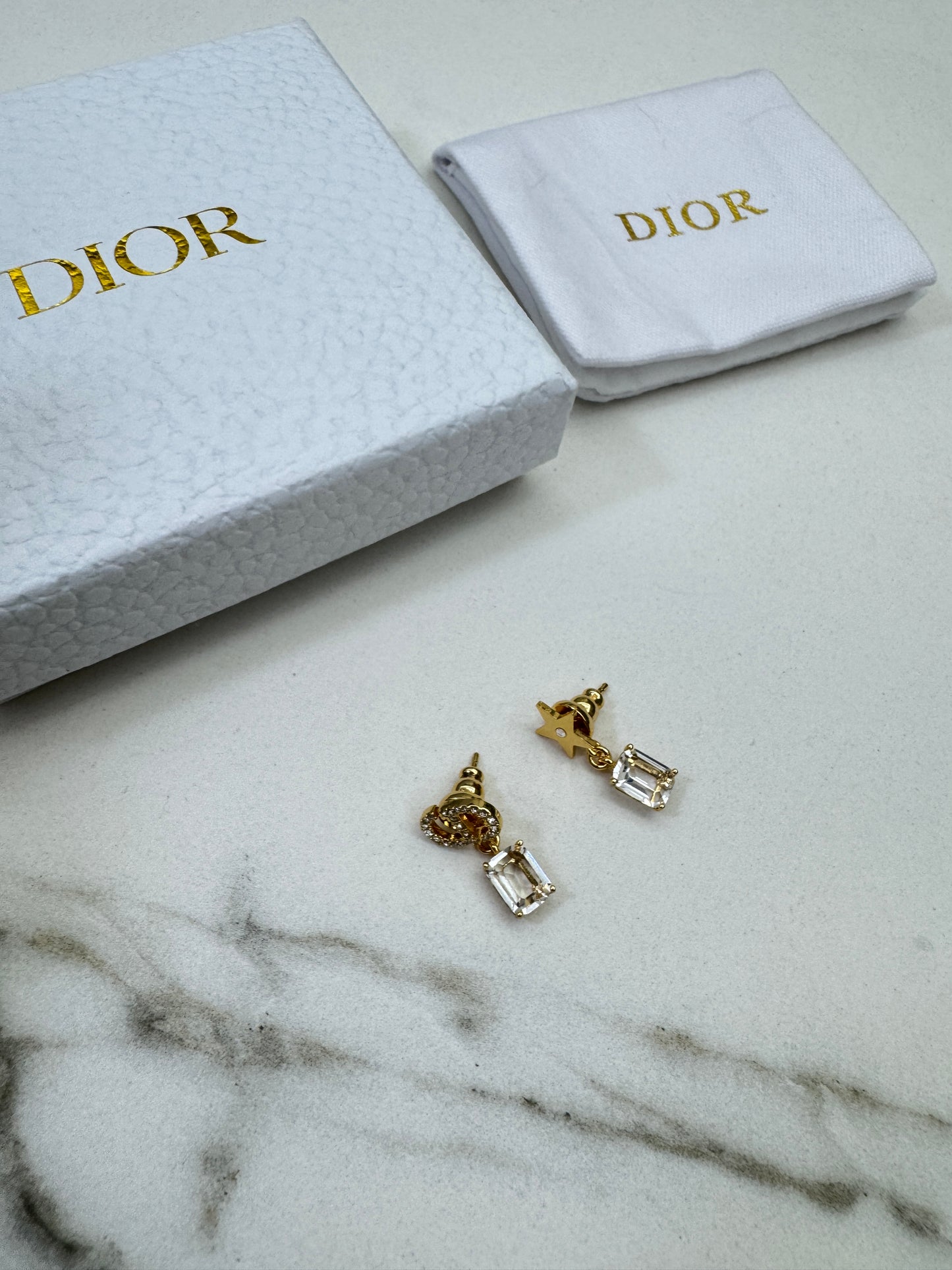 DIOR CD星星 鴛鴦兩戴耳環 Earrings