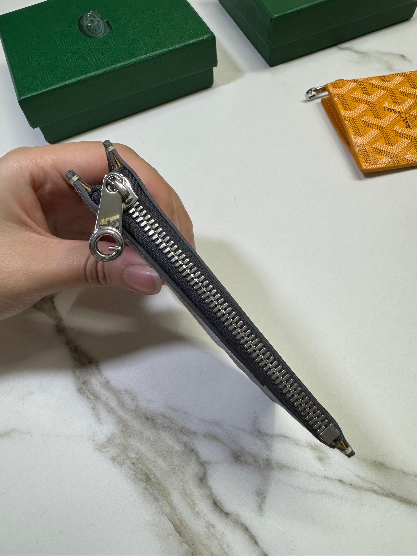 GOYARD Bourbon Zipped Cardholder 灰色