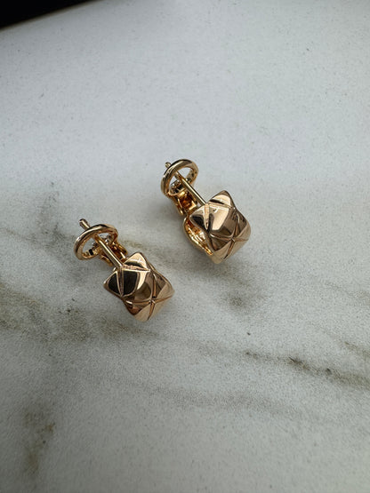 CHANEL Coco Crush 玫瑰金耳環