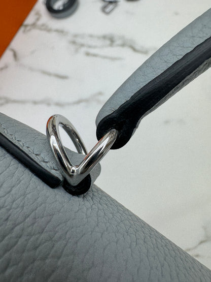 HERMES Kelly 25 Togo內縫 木偶灰銀扣 Gris Pantin PHW