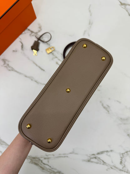 HERMES Bolide 25 大象灰金扣 Epsom Etoupe GHW