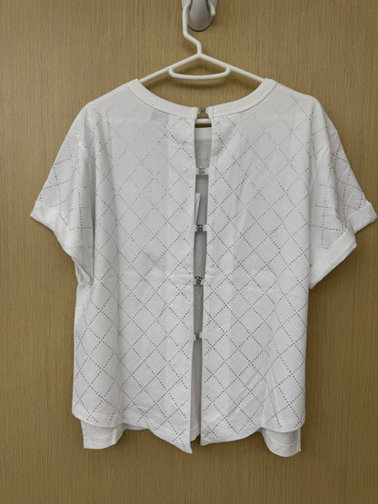 CHANEL 25S 燙鑽短袖Tee 白色