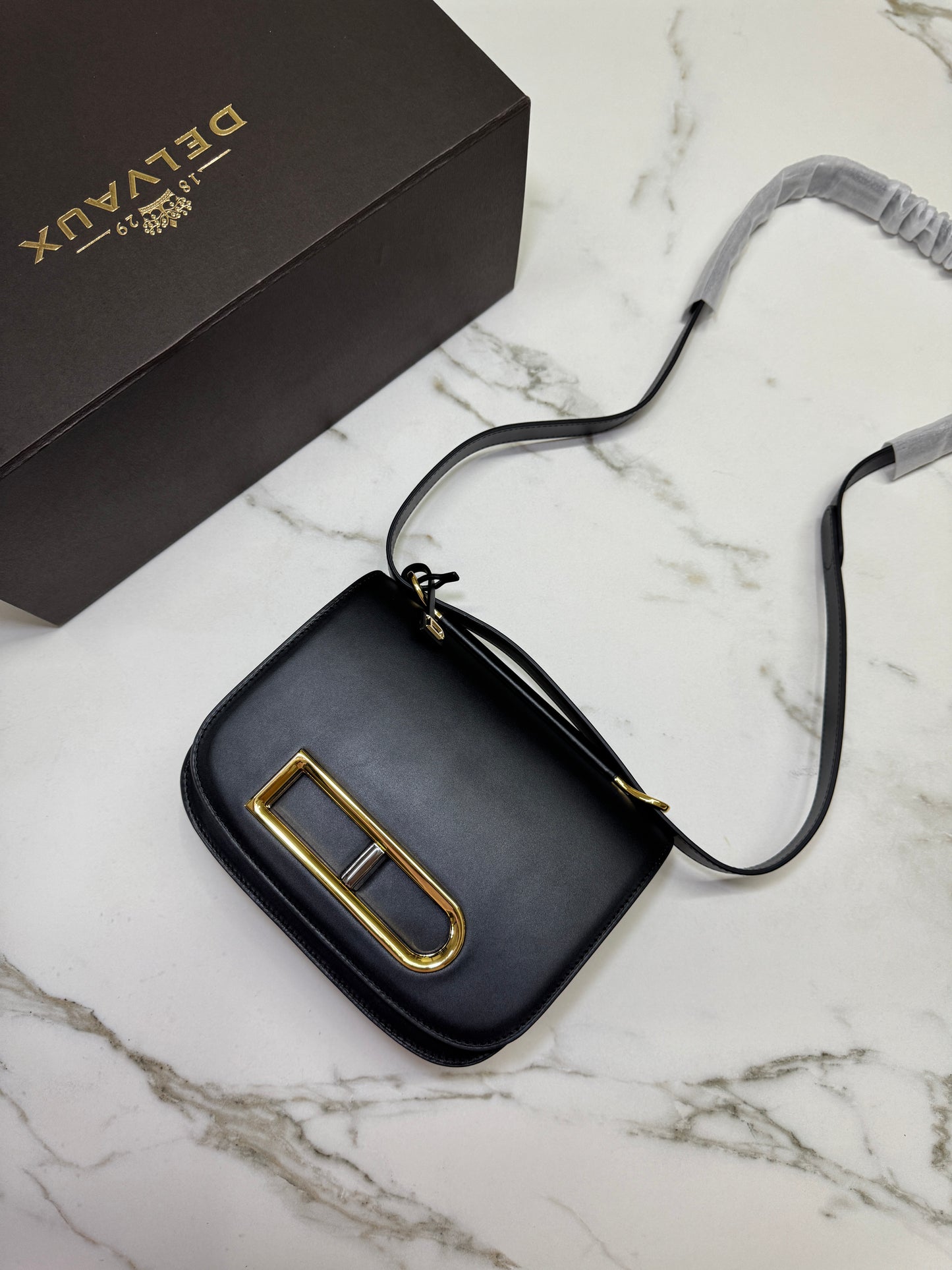 DELVAUX Lingot Shinny Calfskin