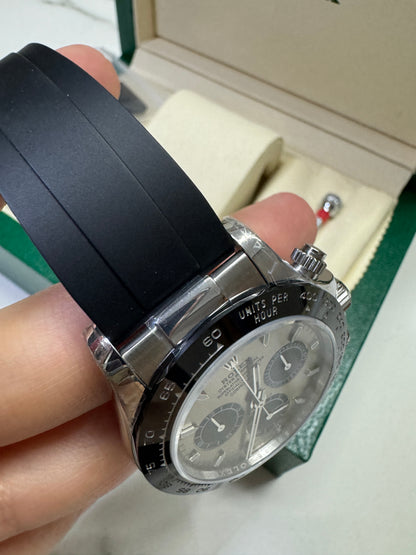 ROLEX Daytona 水泥灰 黑眼 地通拿 碳纖錶帶40mm