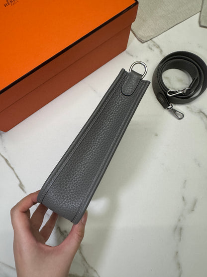 HERMES Mini Evelyn 積雨雲灰 0L Gris Meyer TC 銀扣PHW