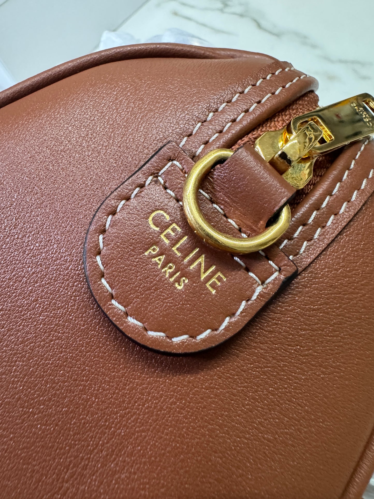 CELINE Triomphe Boston 棕色