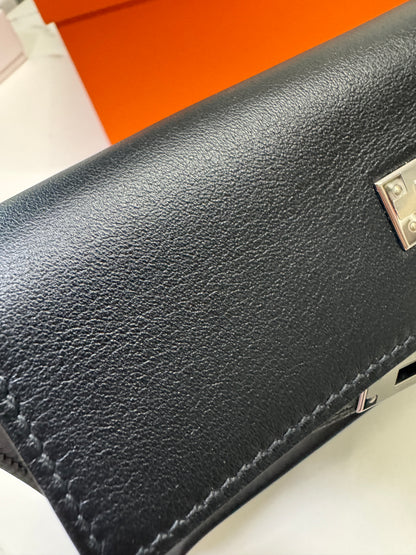 HERMES Kelly Danse 黑銀 swift PHW