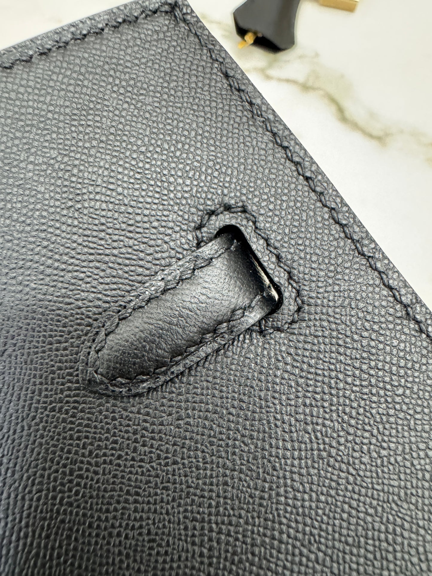HERMES Birkin 25 黑色 Madame 拉絲金扣 89 Noir Sellier