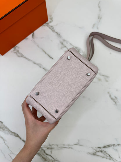 HERMES Mini Lindy 夢幻紫銀扣