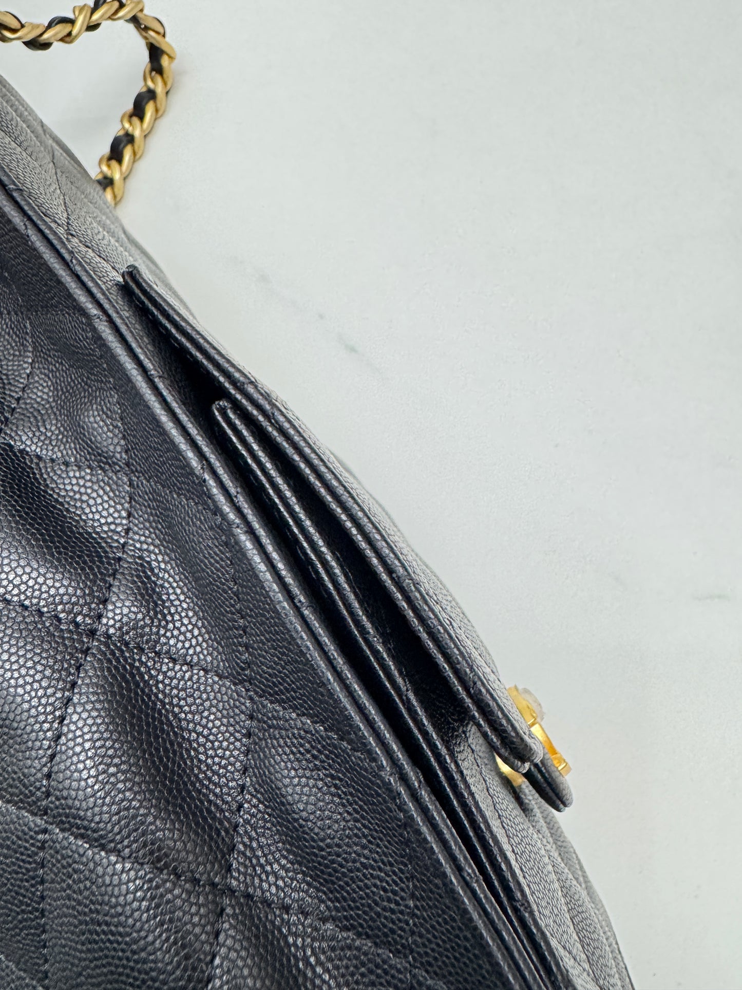 CHANEL 25Bag Medium 黑色荔枝皮