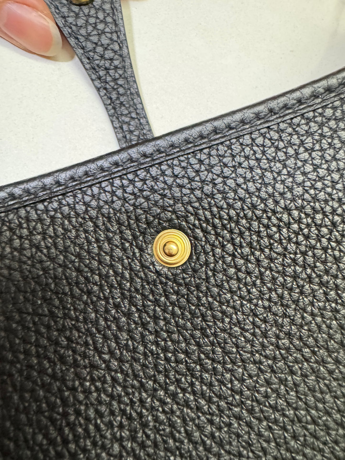 HERMES Mini Evelyn Noir GHW