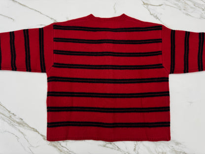 MIU MIU 紅色條紋針織開衫