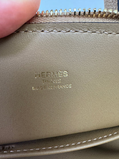 HERMES Mini Bolide 奶茶色金扣 Evercolor Chai GHW