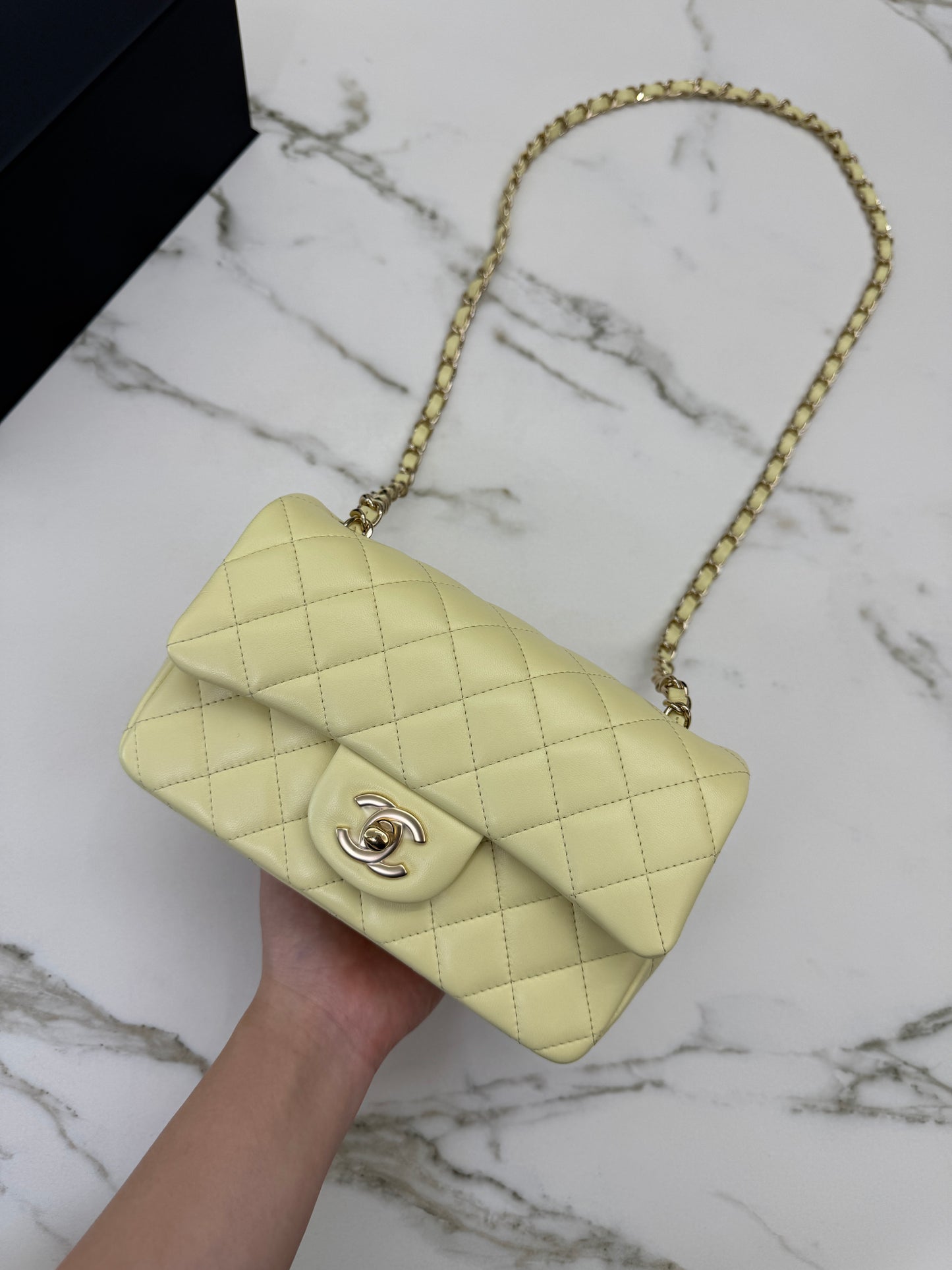 CHANEL Mini CF20 25S小雞黃 Lambskin