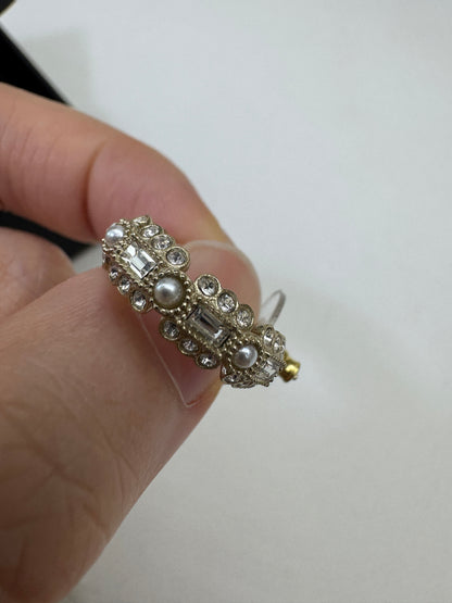 CHANEL 22B 圈型水鑽形珠耳環