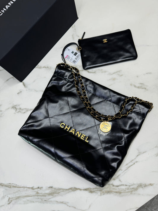 CHANEL 22bag 小號黑金