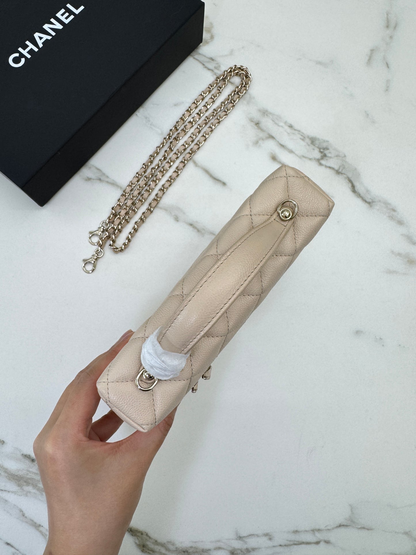 CHANEL LP盒子包 淺杏色