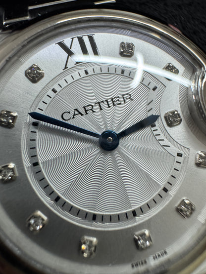 CARTIER Blue Balloon 33mm 鑽石盤【天然真鑽】