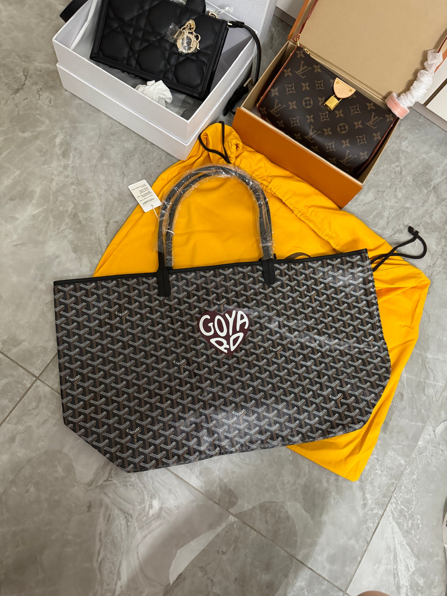 GOYARD Saint Louis tote bag GM 愛心限定版