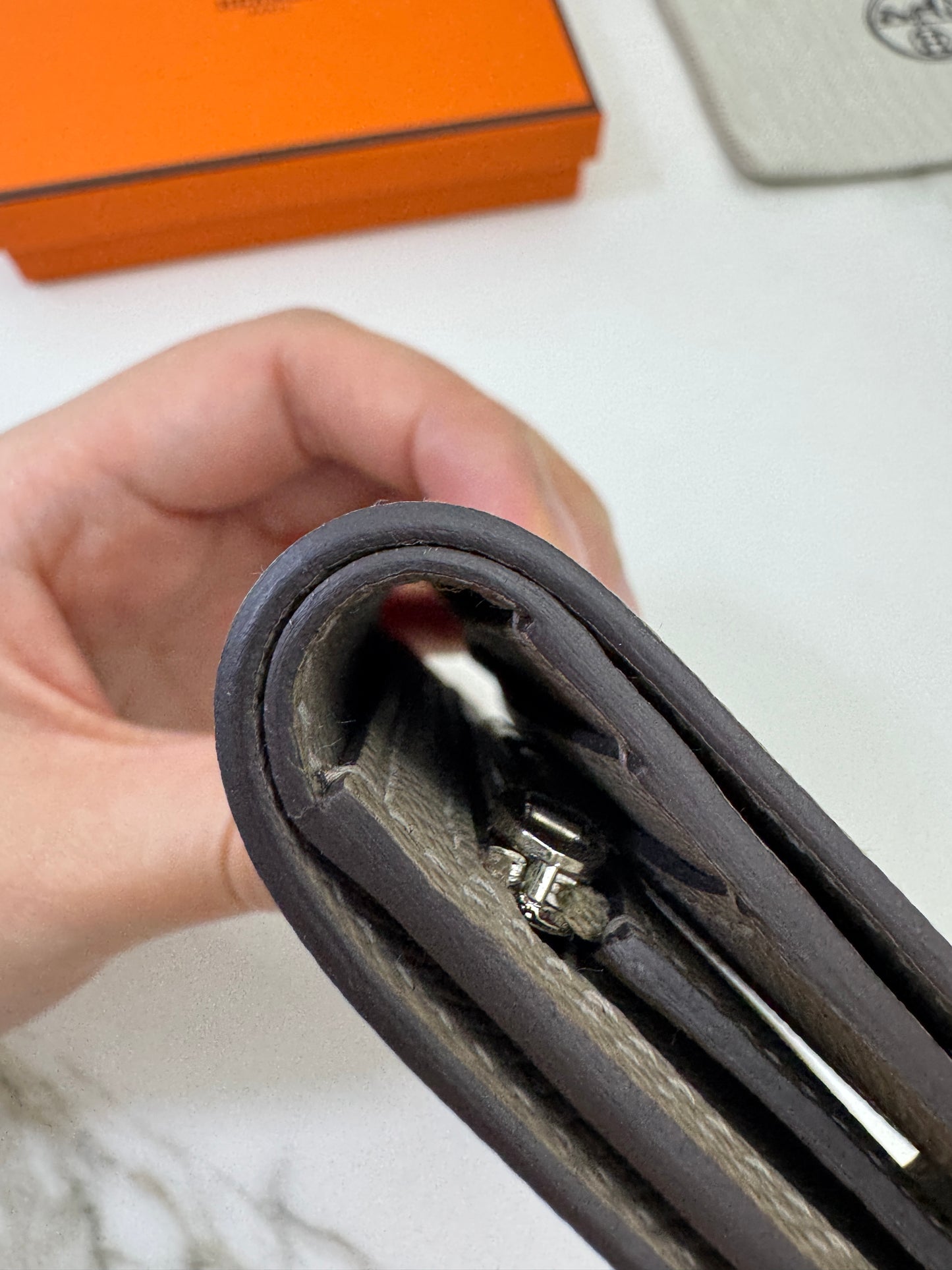 HERMES Bearn Wallet 瀝青灰銀扣 Epsom M8 Gris Asphalt PHW