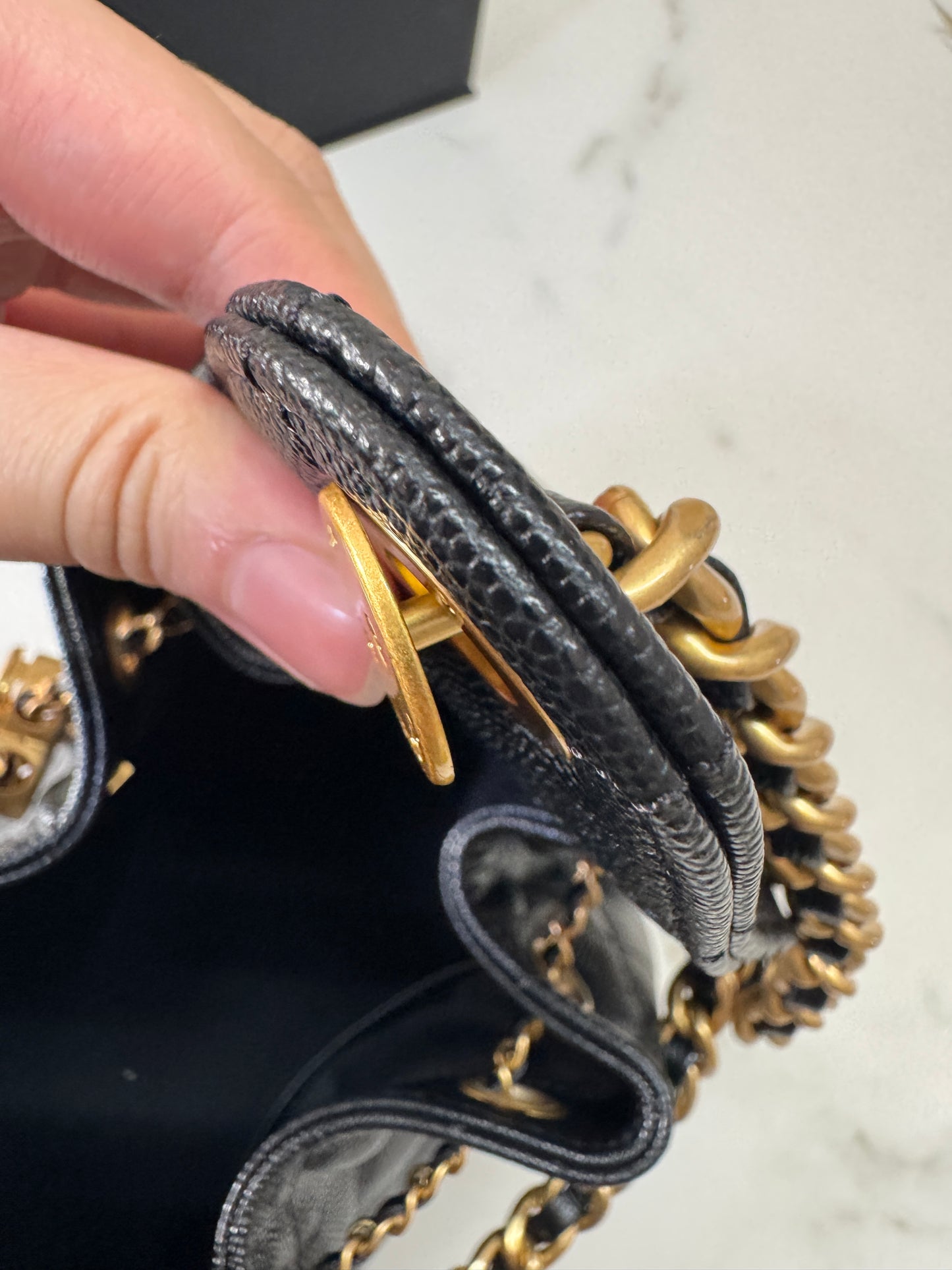 Chanel 25Bag Hobo 小號 荔枝皮 黑色