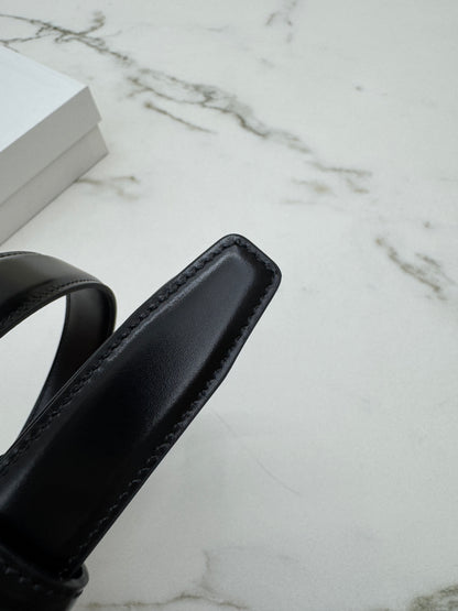 CELINE 凱旋門金扣 2.5cm皮帶 亮面牛皮