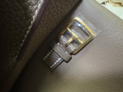 HERMES Halzan 25 大象灰金扣