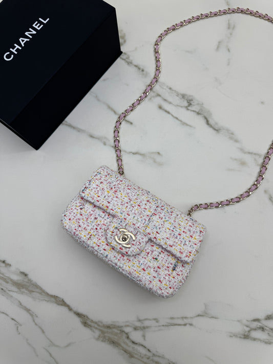 CHANEL 25P Mini CF20 毛呢 Tweed