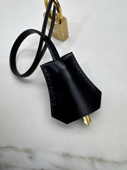 HERMES Kelly 25 黑色外縫金扣 Box Leather Sellier Noir GHW