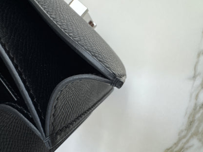 HERMES Mini Constance 黑銀 Noir Epsom PHW