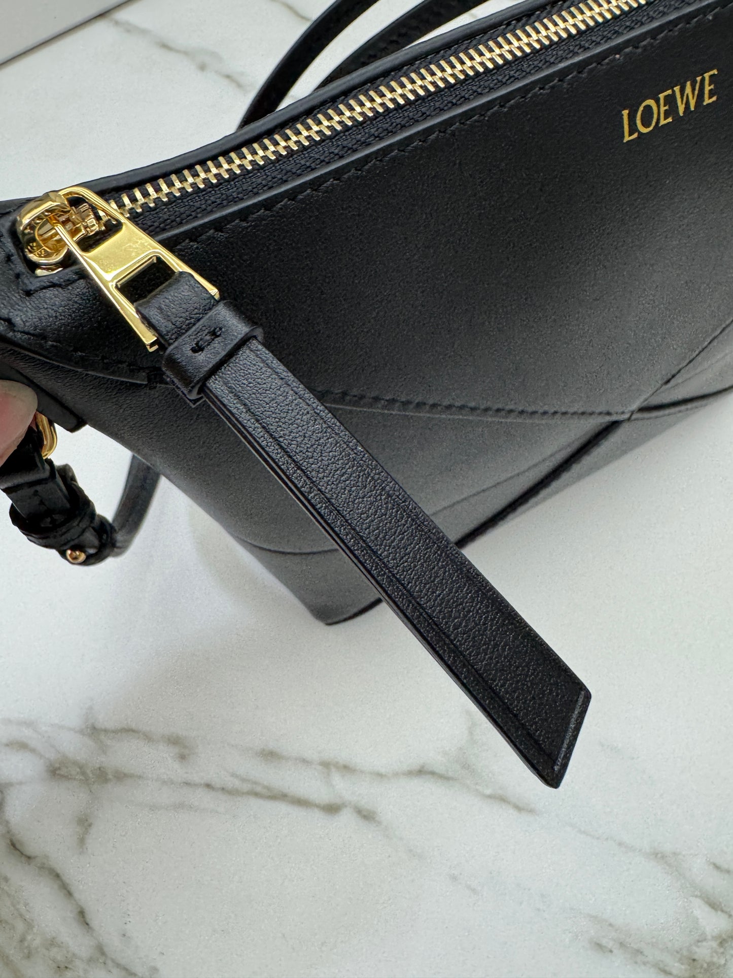 LOEWE Puzzle Fold Pouch Black