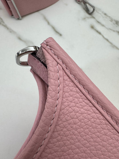 HERMES Evelyne 23 櫻花粉銀扣 3Q Rose Sakura PHW