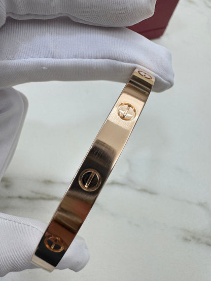 CARTIER Love Bracelet Classic Brushed Rose Gold 磨砂玫瑰金