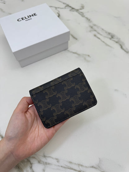CELINE Triomphe 老花帆布 Cardholder