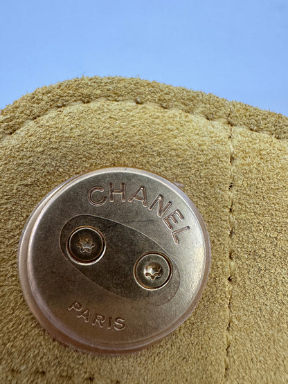 CHANEL Mini 25Bag 麂皮黃色