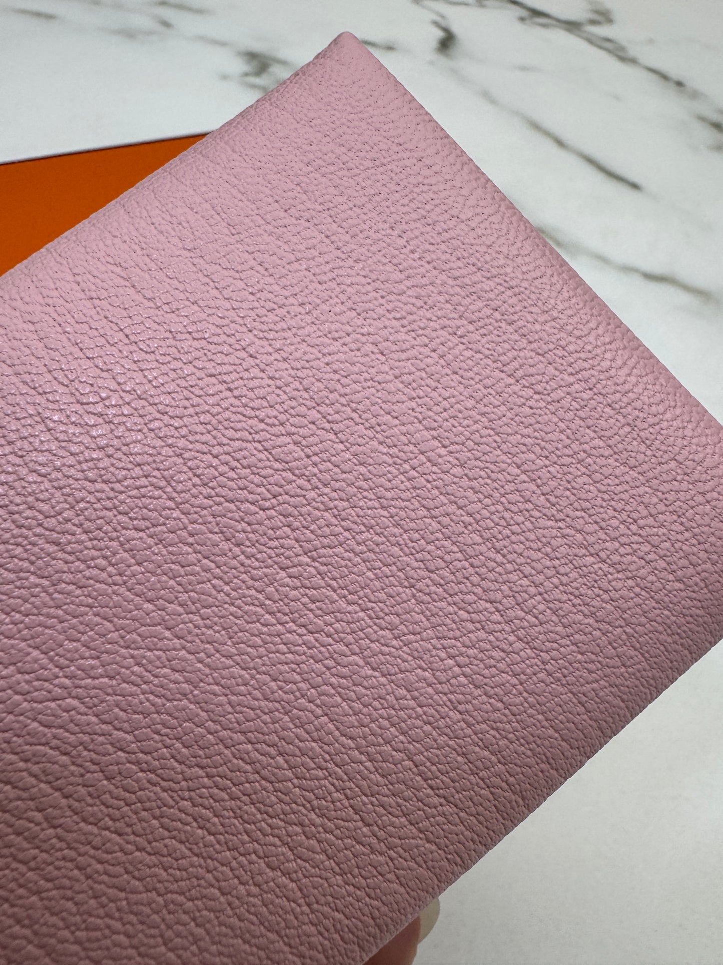 HERMES Calvi Duo 櫻花粉山羊皮 Rose Sakura