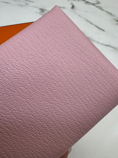 HERMES Calvi Duo 櫻花粉山羊皮 Rose Sakura
