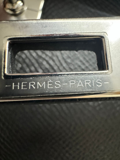 HERMES Kelly 25 黑銀 Epsom Noir