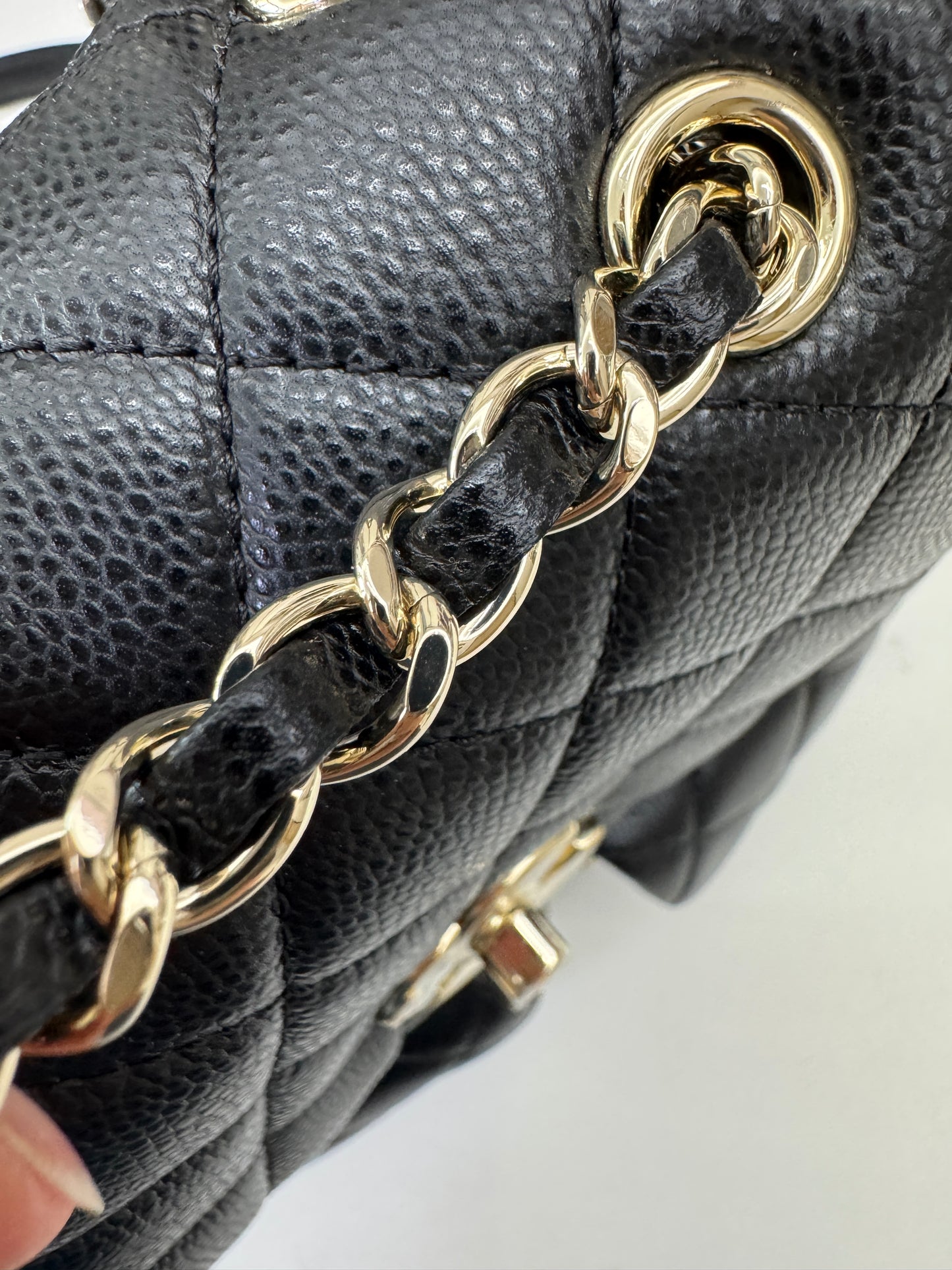 CHANEL 青蛙Duma 荔枝牛皮 Large