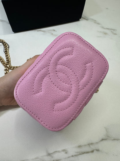 CHANEL 愛心金球小盒子 粉