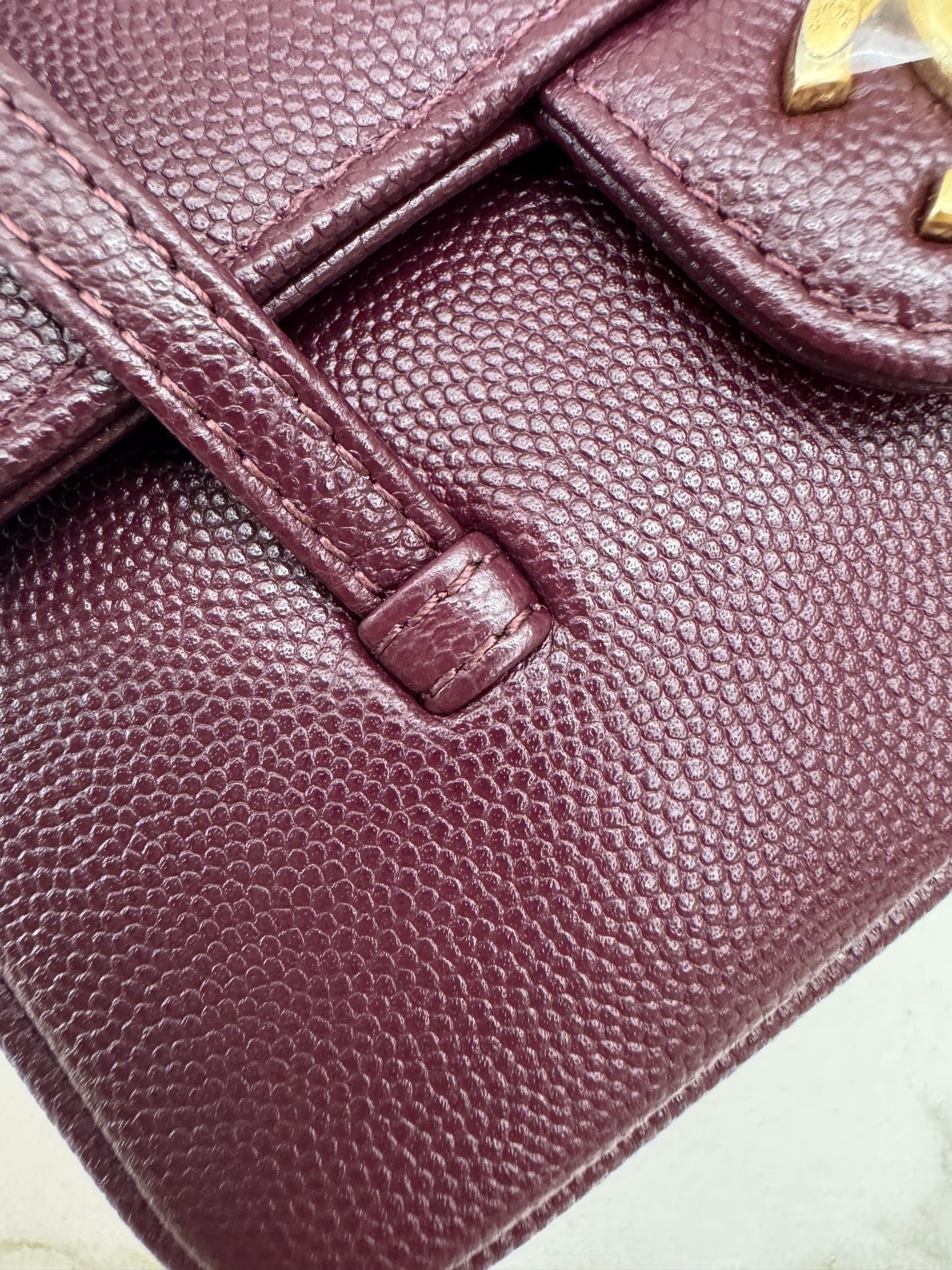 CHANEL Preppy Coco Mini 酒紅色