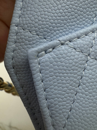 CHANEL Mini 25Bag 26A Baby Blue 亮金扣