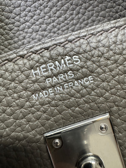 HERMES Birkin 25 錫器灰 銀扣 Togo 8F Etain PHW