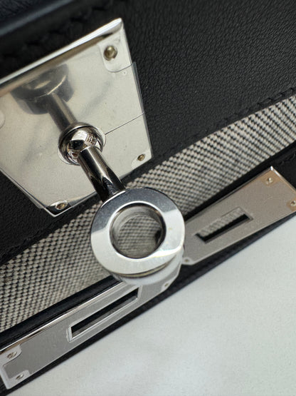 HERMES Mini Jypsiere 熊貓帆布 Swift/ Canvas