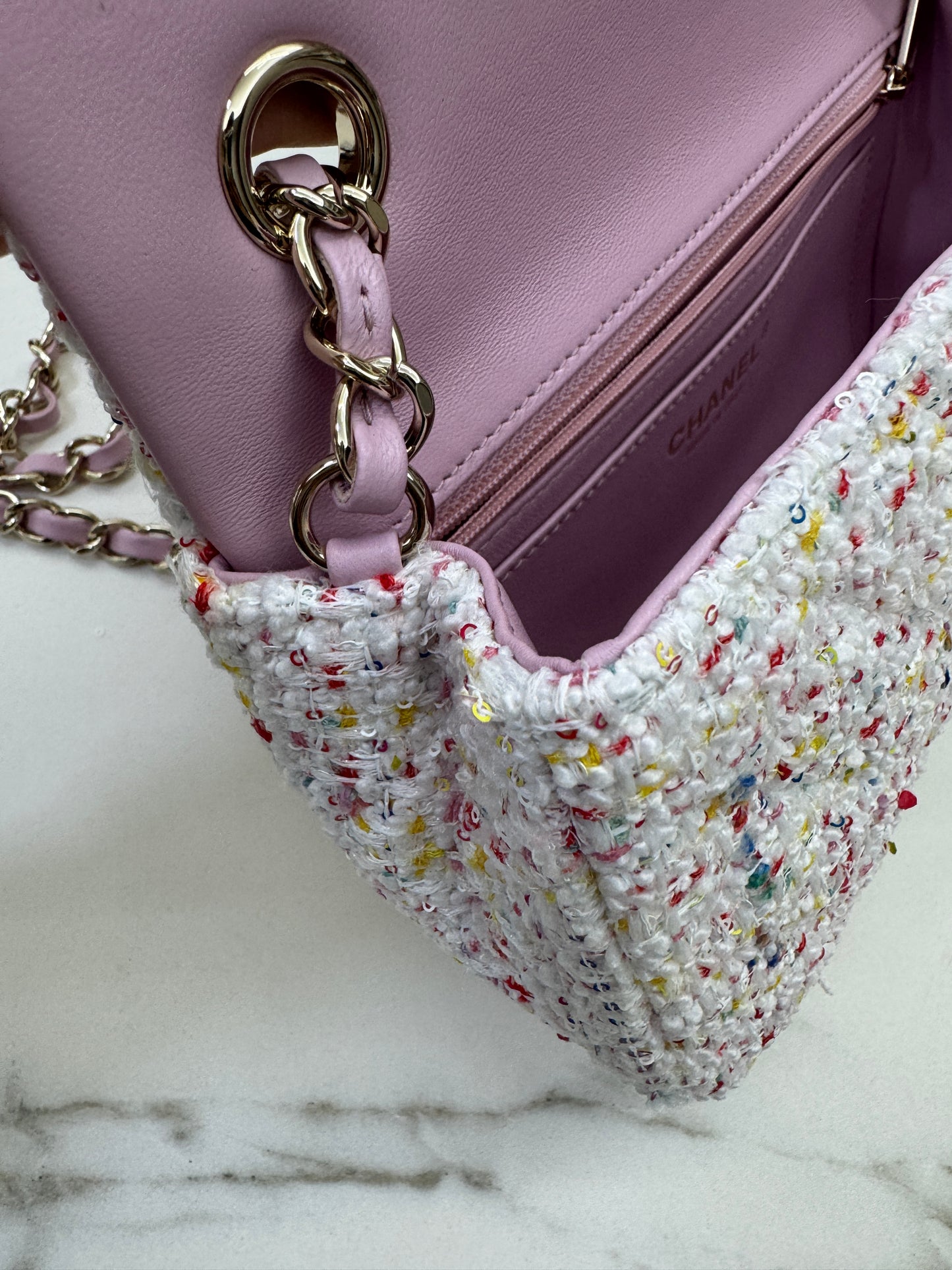 CHANEL 25P Mini CF20 毛呢 Tweed