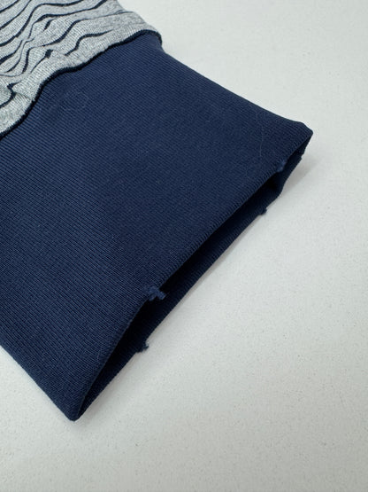 MIU MIU 做舊條紋長袖T恤