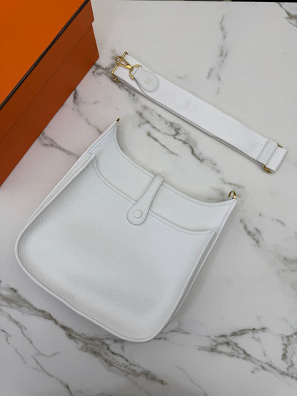 HERMES Evelyn29 新白色金扣 0U New White GHW